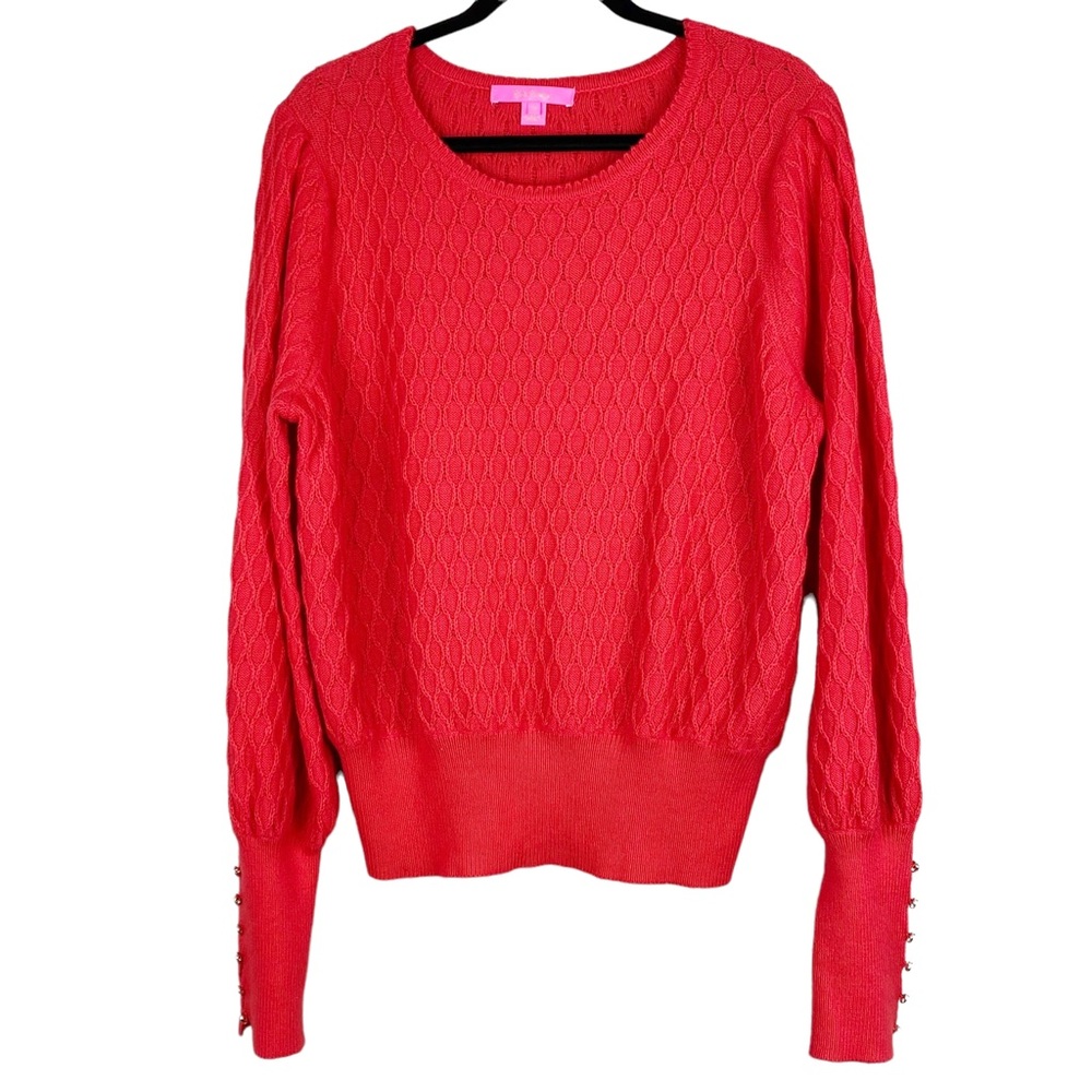 Lilly Pulitzer Jacquetta Sweater Ruby Red XL